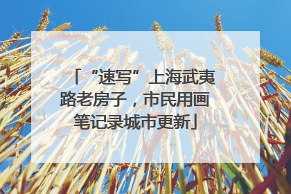 “速写”上海武夷路老房子，市民用画笔记录城市更新