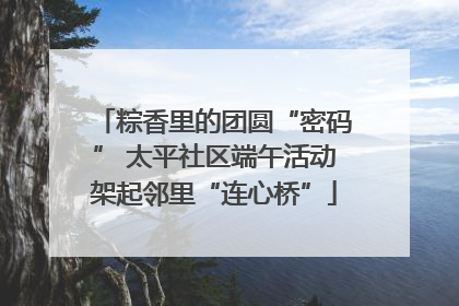 粽香里的团圆“密码” 太平社区端午活动架起邻里“连心桥”