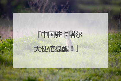 中国驻卡塔尔大使馆提醒！