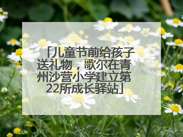 儿童节前给孩子送礼物，歌尔在青州沙营小学建立第22所成长驿站