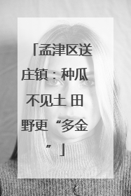孟津区送庄镇：种瓜不见土 田野更“多金”