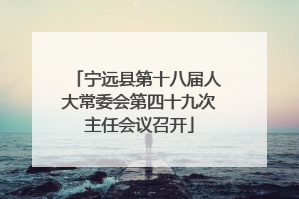 宁远县第十八届人大常委会第四十九次主任会议召开