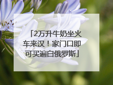 2万升牛奶坐火车来汉！家门口即可买遍白俄罗斯